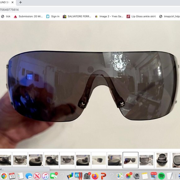 Vintage DIOR SKI 5 WRAP AROUND SHIELD SUNGLASSES+ CASE Galliano Y2K 90s 00s RARE - Picture 12 of 14